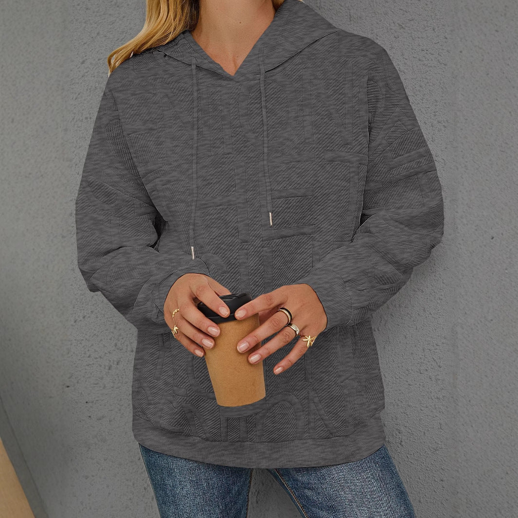 Damen Oversize Kapuzenpullover Strukturiertes Design Eveloria