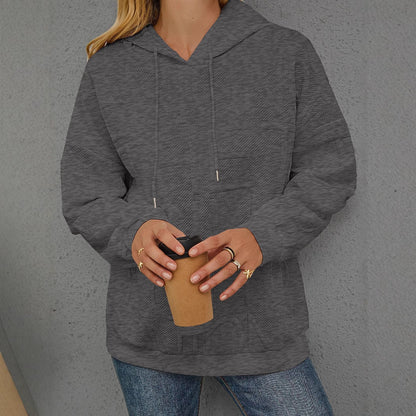 Damen Oversize Kapuzenpullover Strukturiertes Design Eveloria