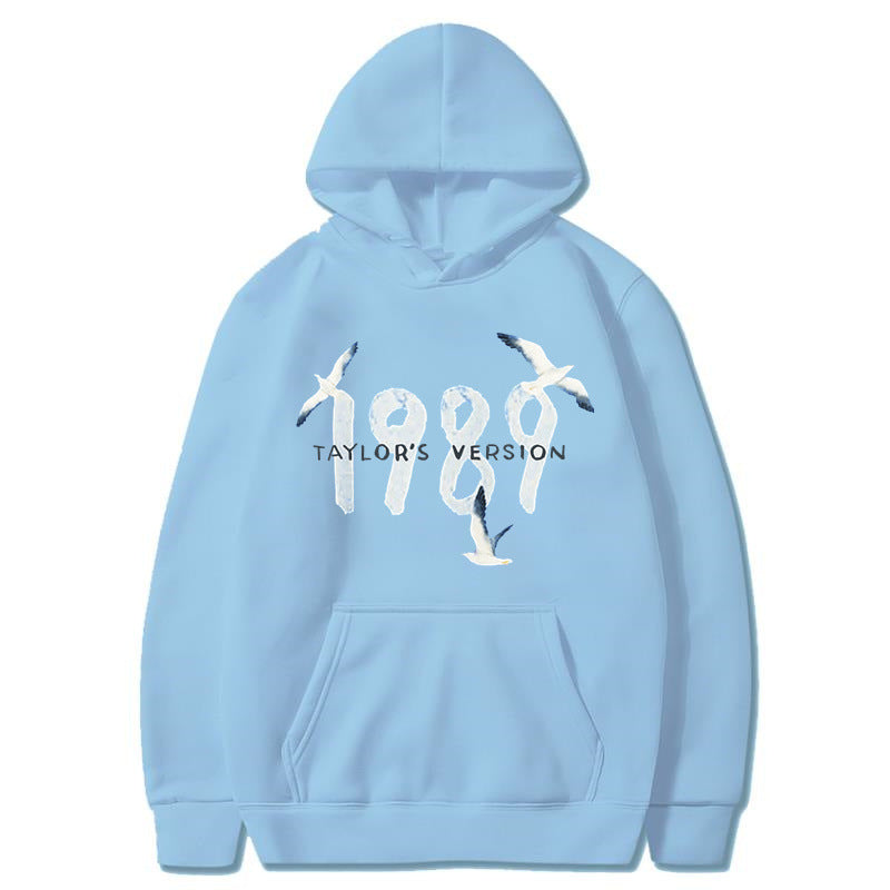 Damen Kapuzenpullover Baumwolle Vogelmotiv Eveloria