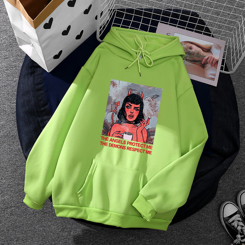 Damen Hoodie Grafikdruck Eveloria