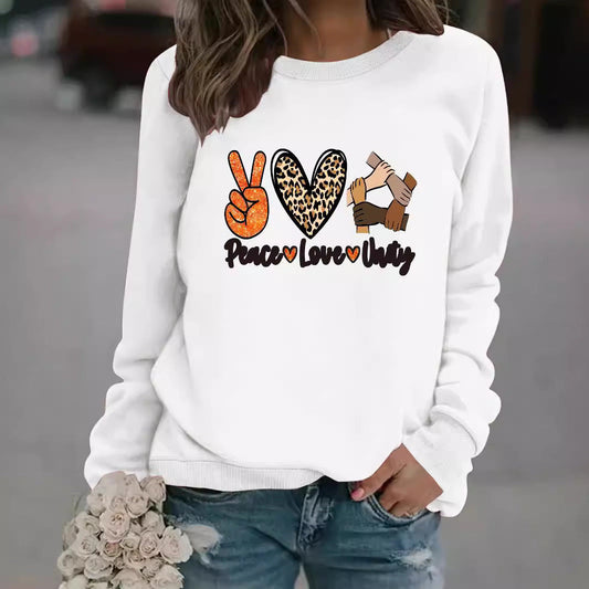 Damen Sweatshirt Peace Love Unity Motiv Eveloria - Eveloria