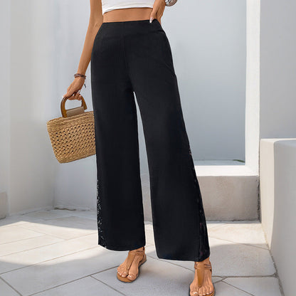 Damen Palazzo-Hose Spitzen-Details Eveloria - Eveloria