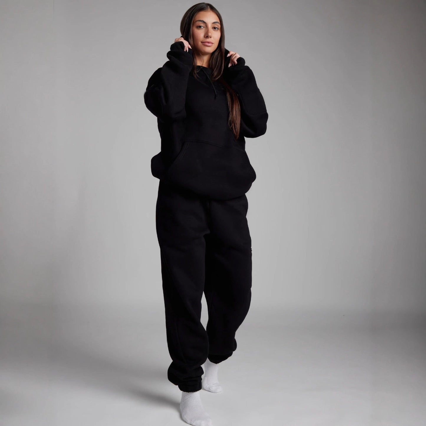 Damen Hoodie mit Schlafmaske aus Fleece Eveloria