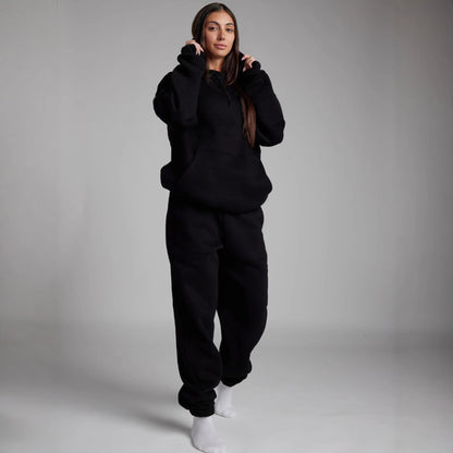 Damen Hoodie mit Schlafmaske aus Fleece Eveloria