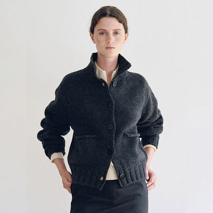 Damen Strickcardigan mit Kragen Eveloria