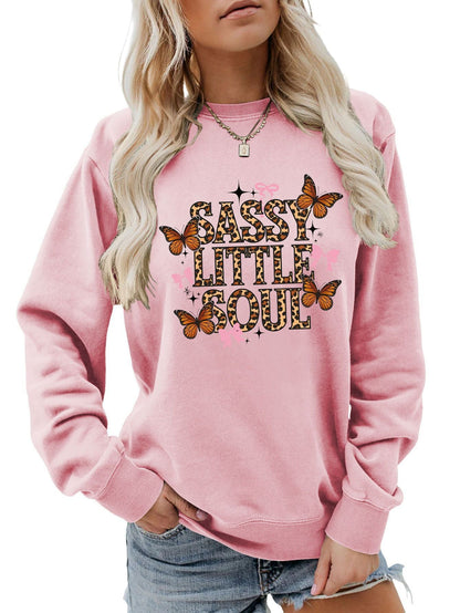 Damen Sweatshirt Schmetterlingsdesign Eveloria