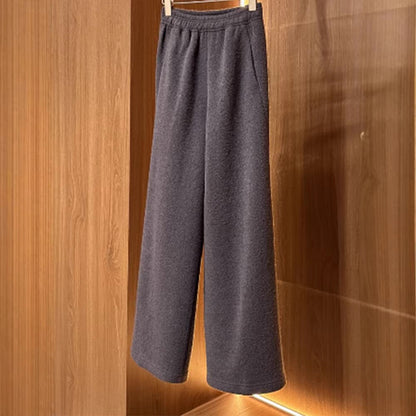 Damen Weite Stoffhose Elastischer Bund Eveloria