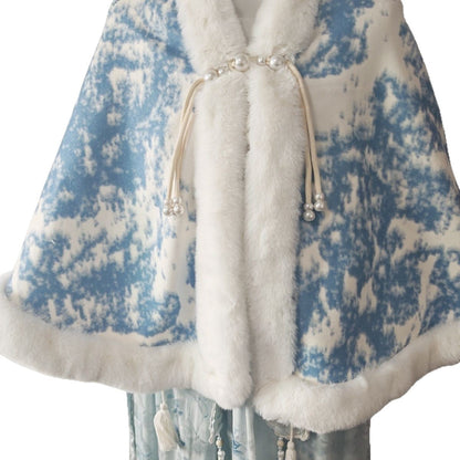 Damen Kuscheljacke mit Fellkragen Eveloria