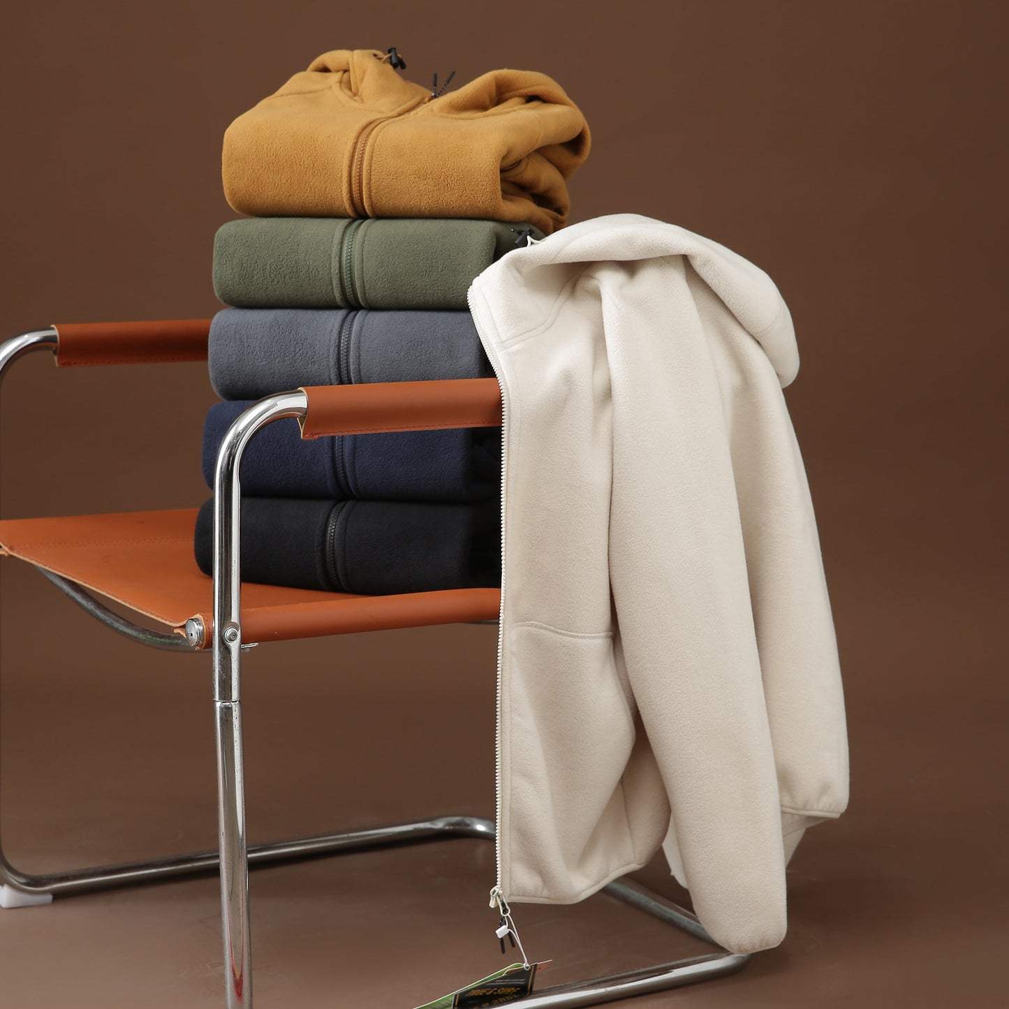 Damen Fleecejacke mit Kapuze und Taschen Eveloria