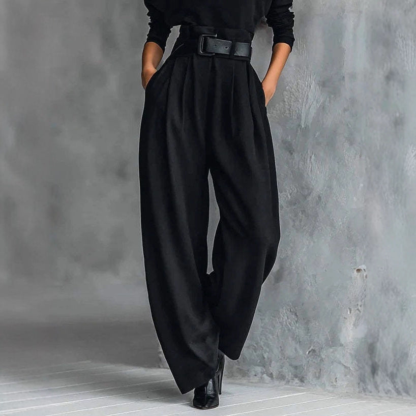 Damen Utility-Jumpsuit Hochkragen Taillengürtel Eveloria