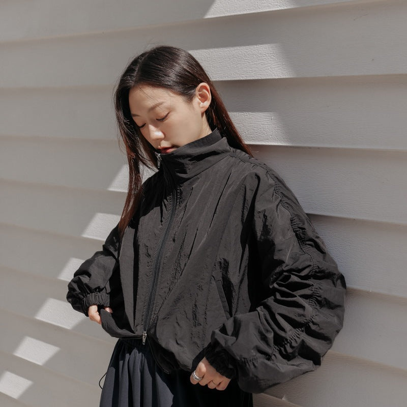 Damen Cropped Übergangsjacke Trenddesign
