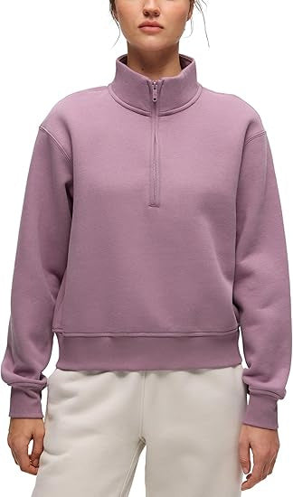 Damen Fleece-Pullover Stehkragen Eveloria