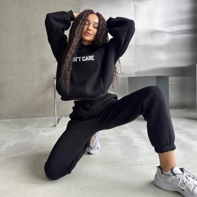 Damen Hoodie Sportlich mit Schriftzug Eveloria - Eveloria