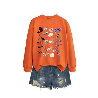 Damen Sweatshirt Florales Design Weich Eveloria