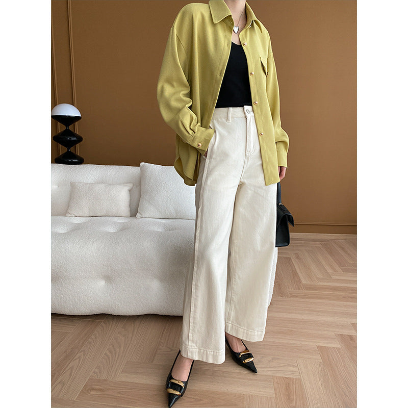 Damen Overshirtjacke Elegant Schnitt Hochwertig Eveloria