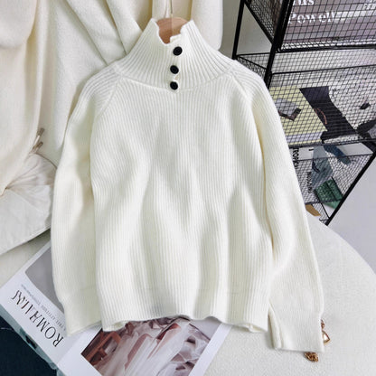 Damen Rollkragenpullover Weiches Strickmaterial Warm Eveloria - Eveloria