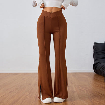 Damen Flared-Hose mit Schlitzdetails Eveloria