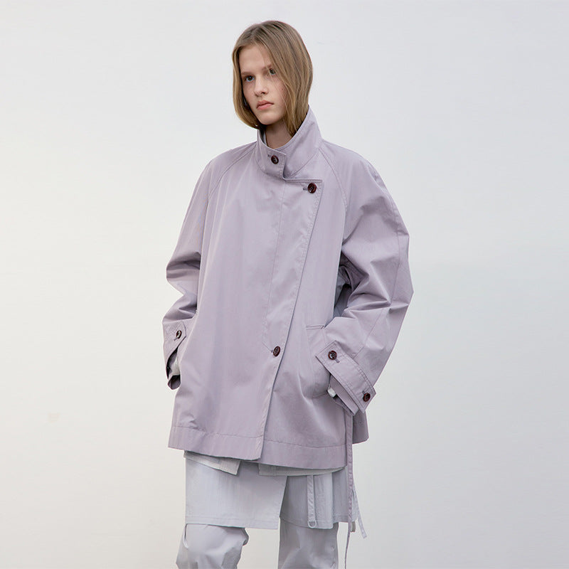 Damen Übergangsjacke Asymmetrischer Schnitt Eveloria