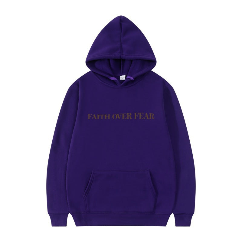 Damen Pullover Kapuzenpullover Baumwolle Inspirierender Schriftzug