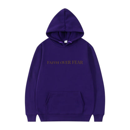 Damen Pullover Kapuzenpullover Baumwolle Inspirierender Schriftzug