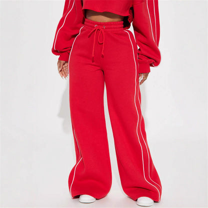 Damen Crop- Jogginghose Set Bequem Eveloria