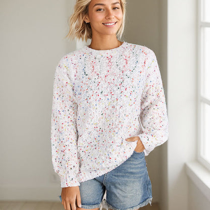 Damen Strickpullover Bunt Weich Eveloria - Eveloria