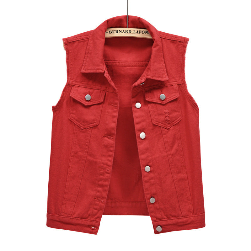 Damen Jeansweste mit Taschen und stylischem Design Eveloria