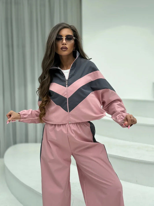 Damen Sportanzug Eveloria Jogginghose und Jacket Schwarz - Eveloria