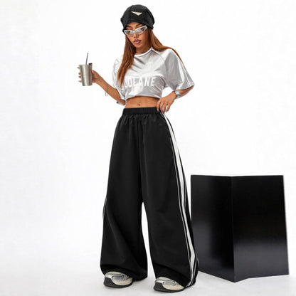 Damen Sporthose Weite Fit mit Kontraststreifen