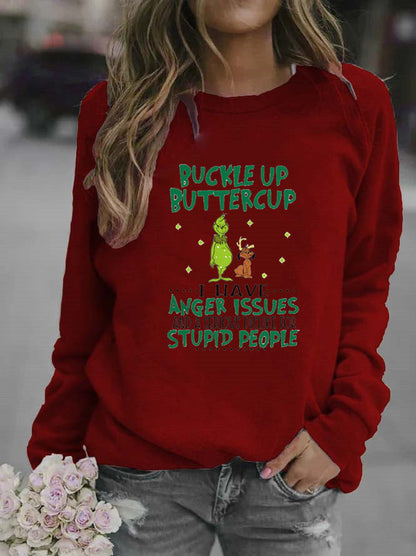 Damen Sweatshirt Humorvolles Design Weich