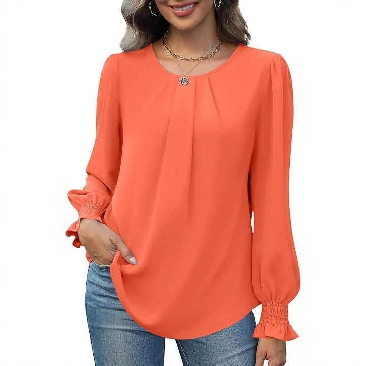 Damen Bluse Puffärmel Eveloria