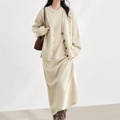 Damen Strickjacke Wolle Eveloria