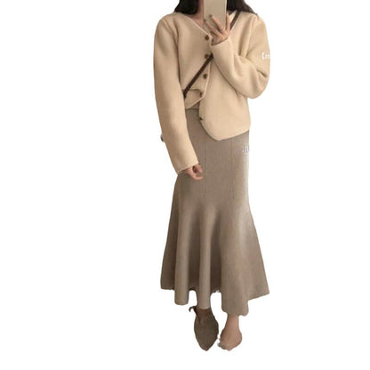 Damen Midirock Hohem Bund Schwingender Saum Eveloria