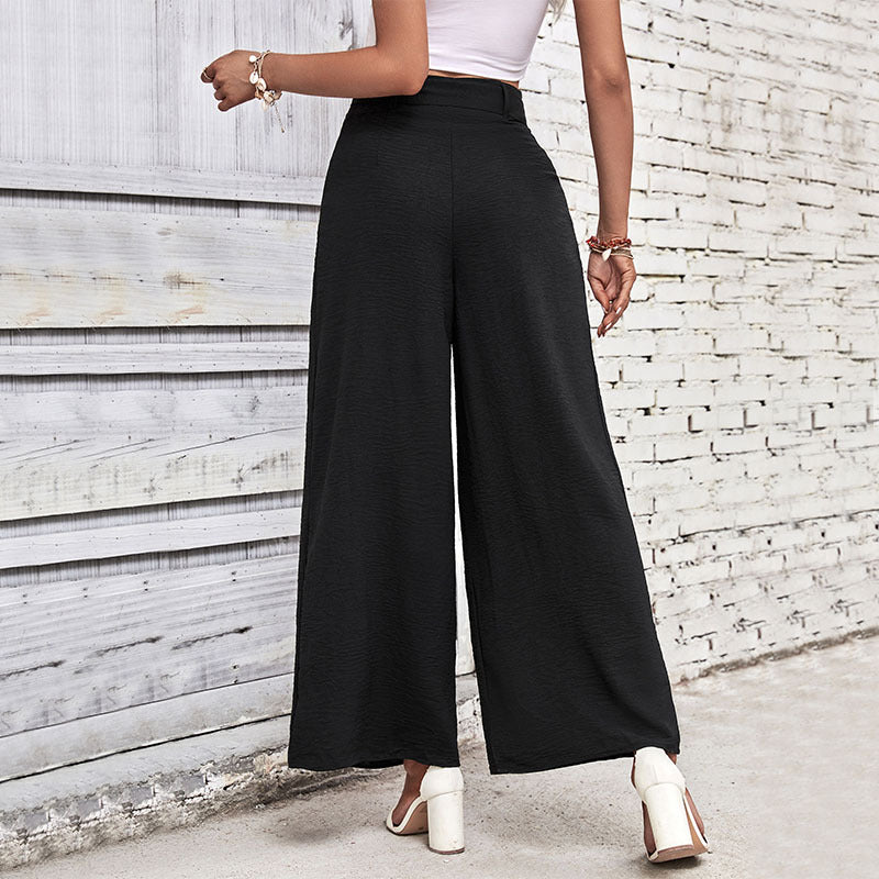 Damen Hochbundhose Weit Faltenrock Elegante Taille Eveloria