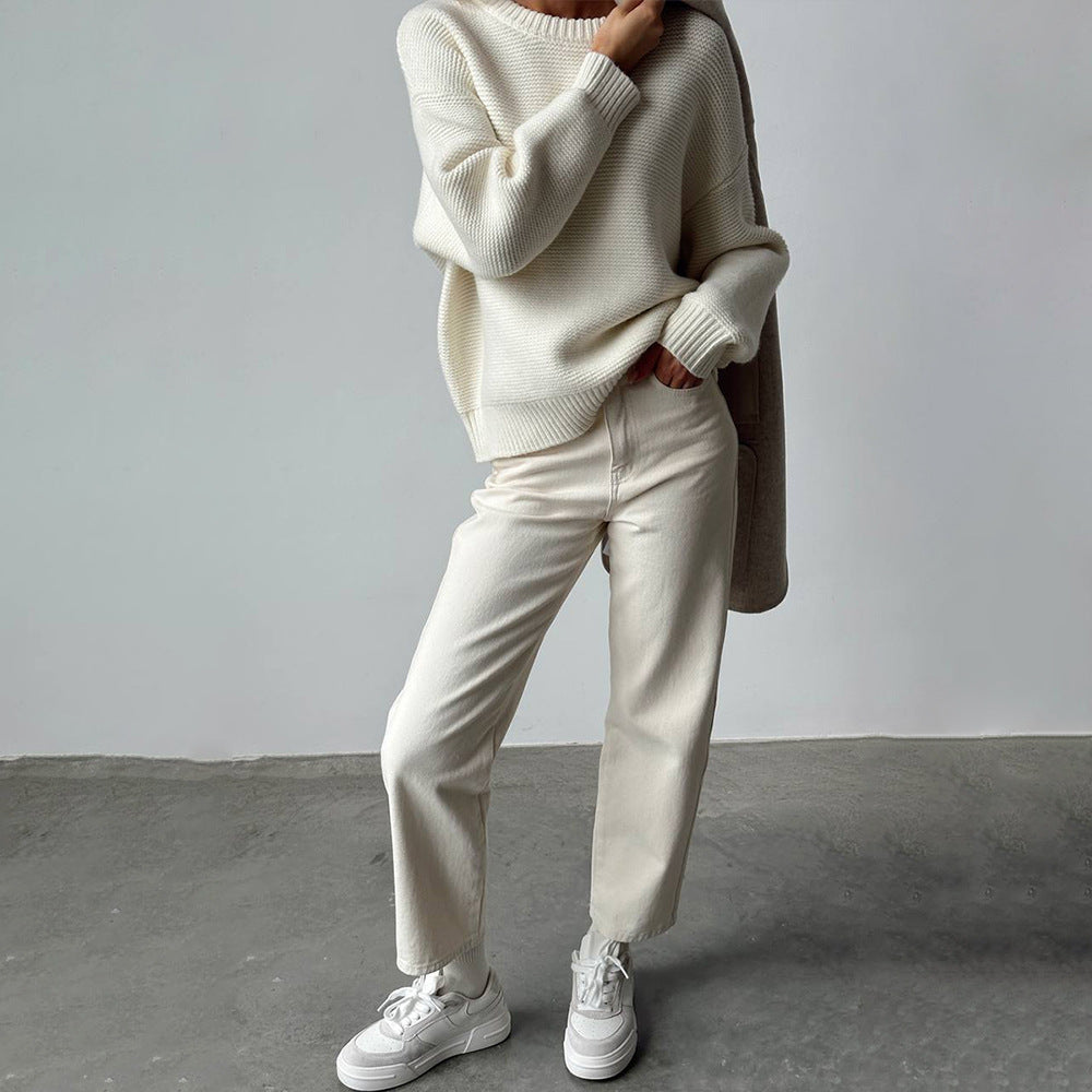 Damen Strickpullover Eveloria Merino Wolle