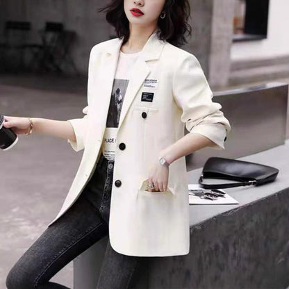 Damen Oversize Blazer Doppelt Belegt Elegant Eveloria