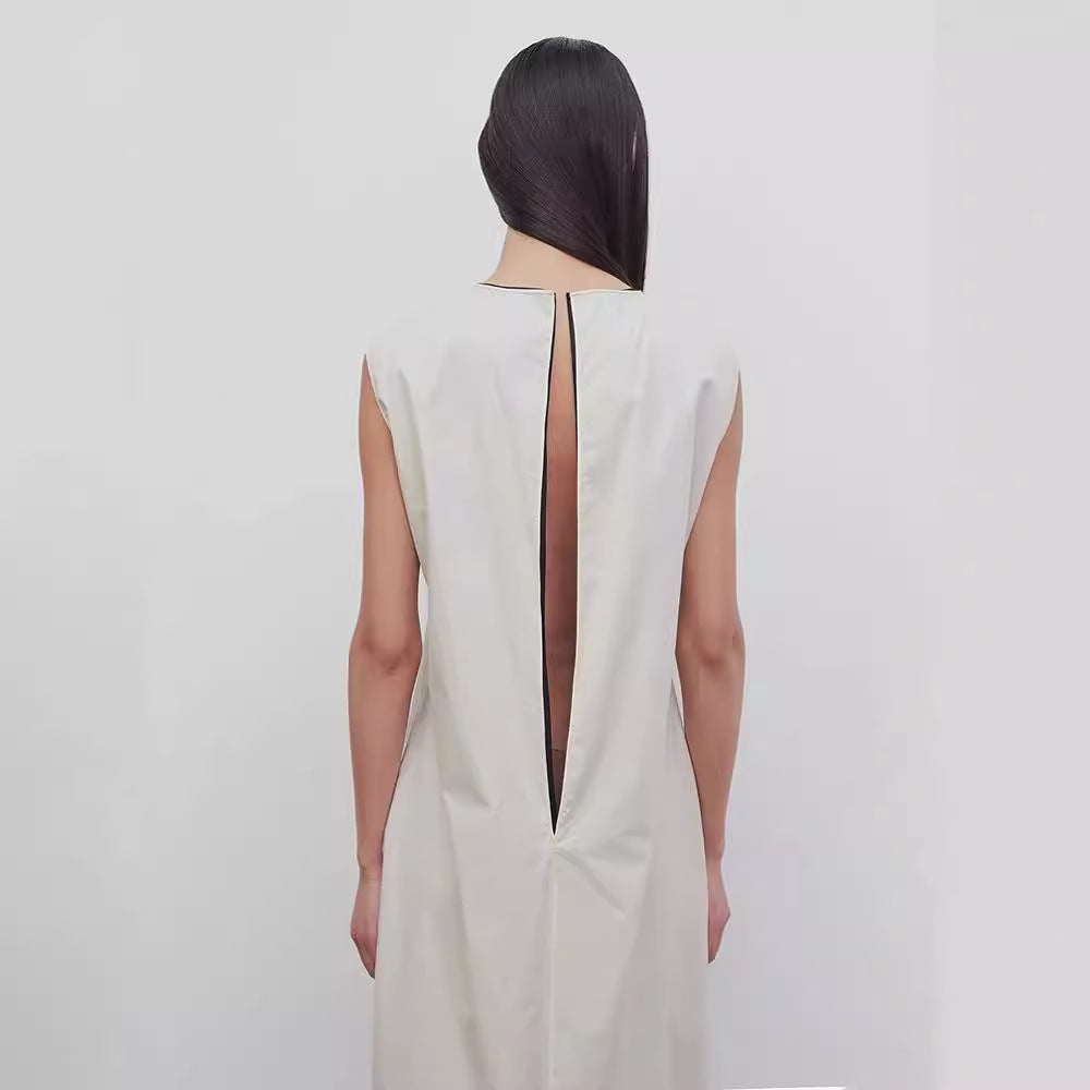 Damen Maxikleid Fließend Breiter Ausschnitt Eveloria