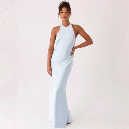Damen Abendkleid Halterdesign Fließend Eveloria