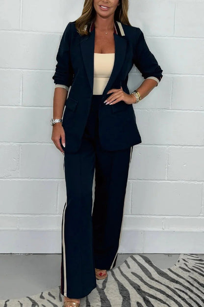 Damen Blazer-Hosen-Kombination Eveloria Elegantes Office-Set