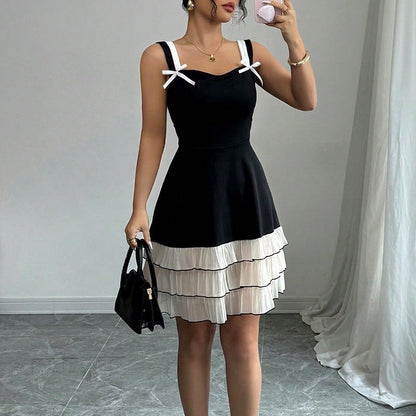 Damen Sommerkleid Rüschen Dekorative Träger Eveloria