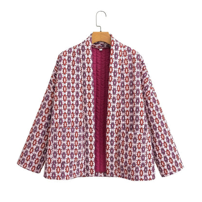 Damen Steppjacke Grafisches Muster Eveloria