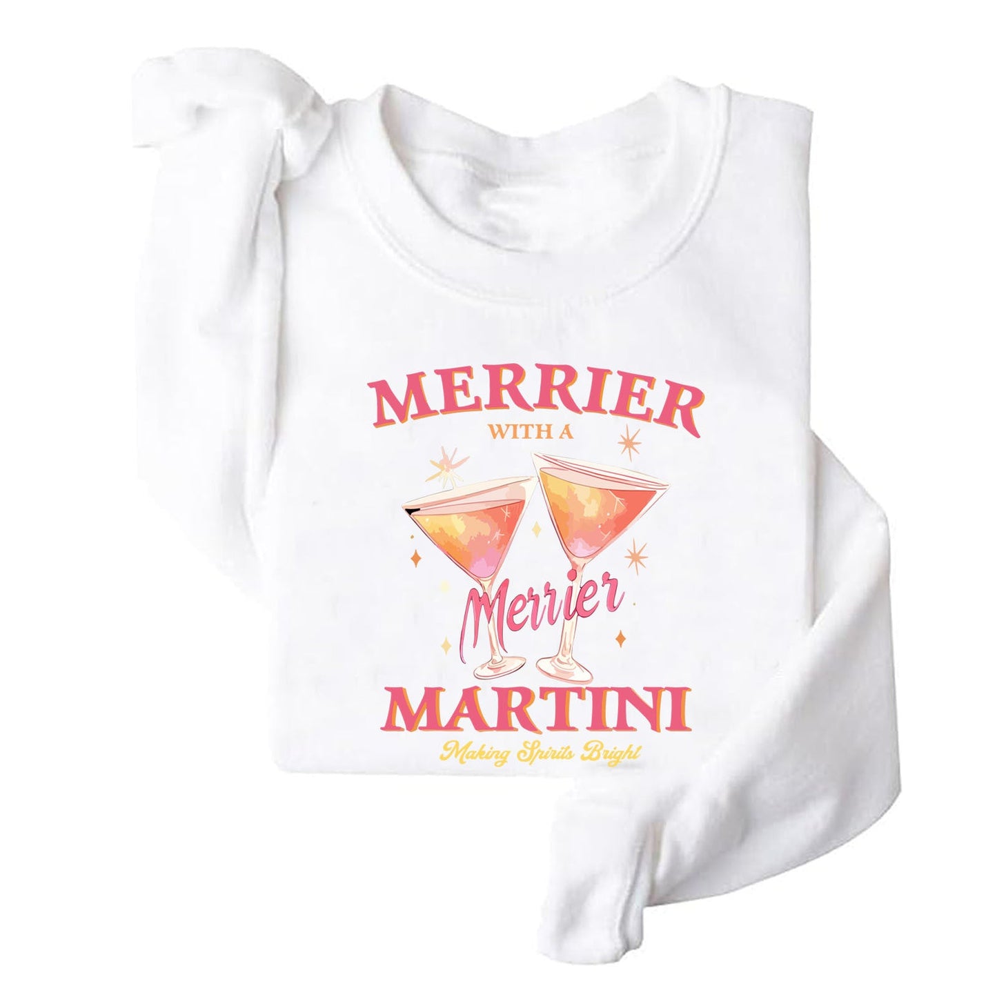 Damen Sweatshirt Lässig Cocktailmotiv Eveloria