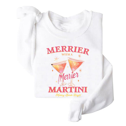 Damen Sweatshirt Lässig Cocktailmotiv Eveloria