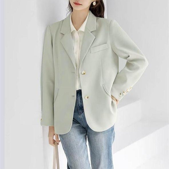 Damen Blazer Tailliert Mit Knöpfen Eveloria