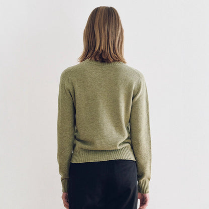 Damen Feinstrickpullover V-Ausschnitt Breites Bündchen Eveloria