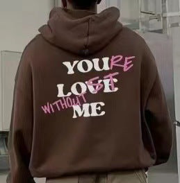 Damen Oversized Kapuzensweater Inspirierender Aufdruck