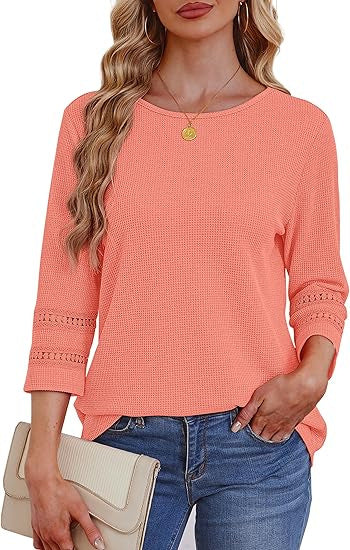 Damen Longsleeve-Oberteil Spitzen-Details Eveloria