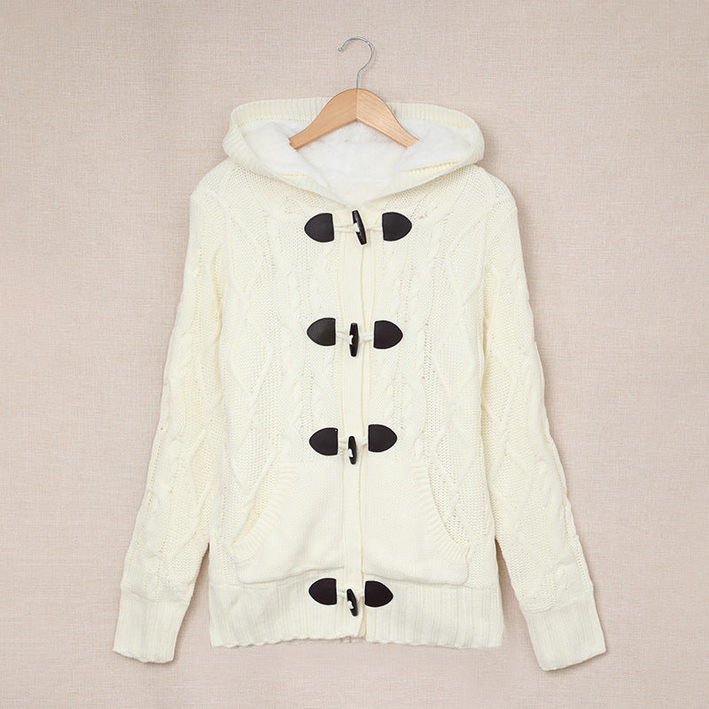 Damen Strickjacke Hochkragen Bequem Grün