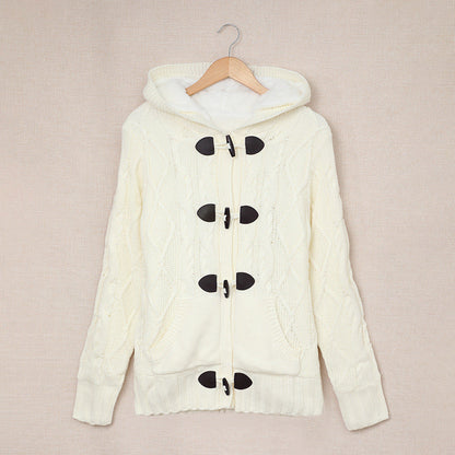 Damen Strickjacke Hochkragen Bequem Grün