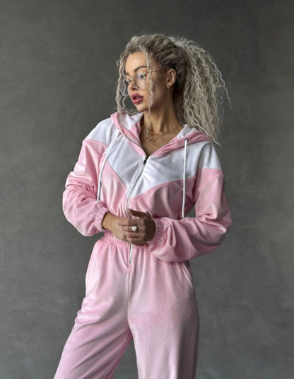 Damen Fleece Sportanzug Elastisch Eveloria